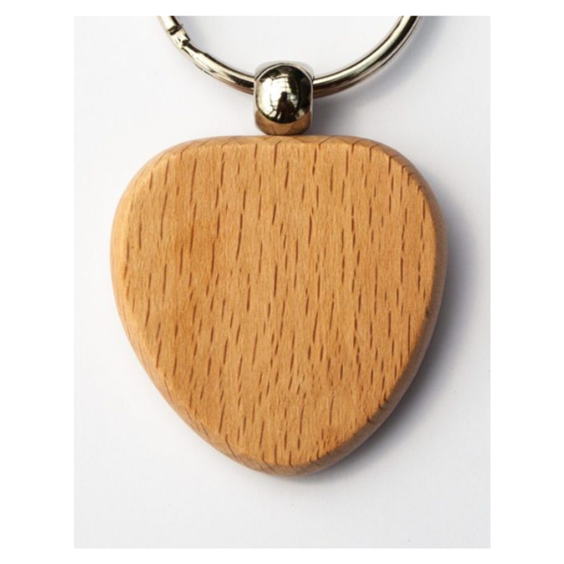 Holz Schlüsselanhänger Herz 36mm