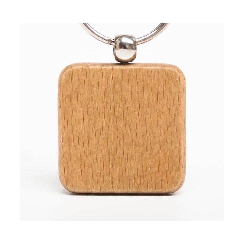Holz Schlüsselanhänger Quadrat 35x35mm