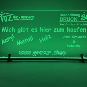 LED Werbeschild Acryl ca. 30×15 cm