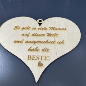 Muttertags Herz aus Holz