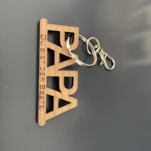 Schlüsselanhänger PAPA mit Karabinerhaken
