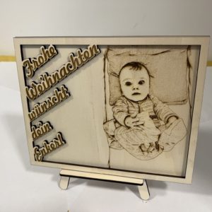 Holzbild mit Rahmen