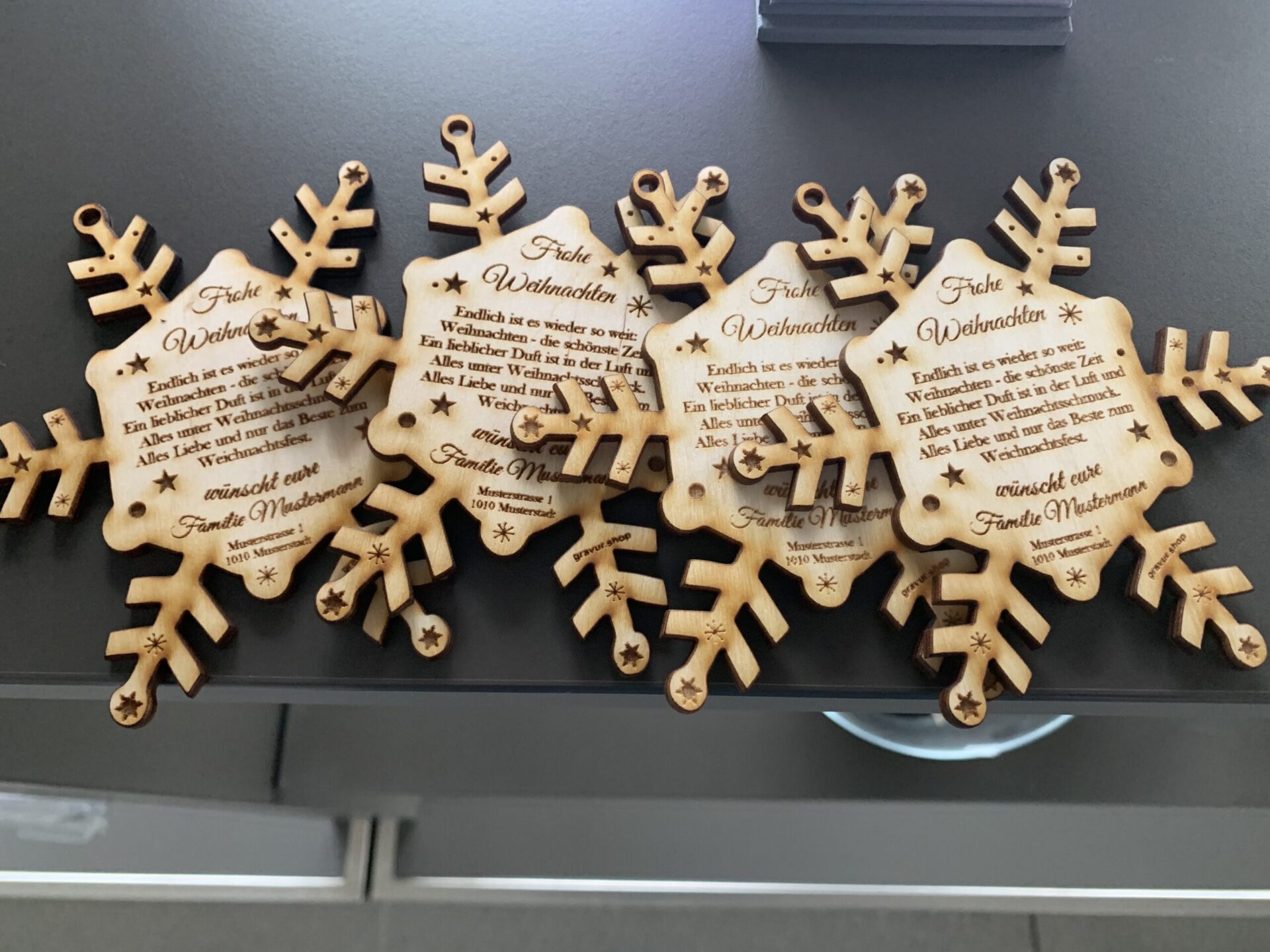 Weihnachtsstern Holz 8 Stk NEU – Ansicht 2