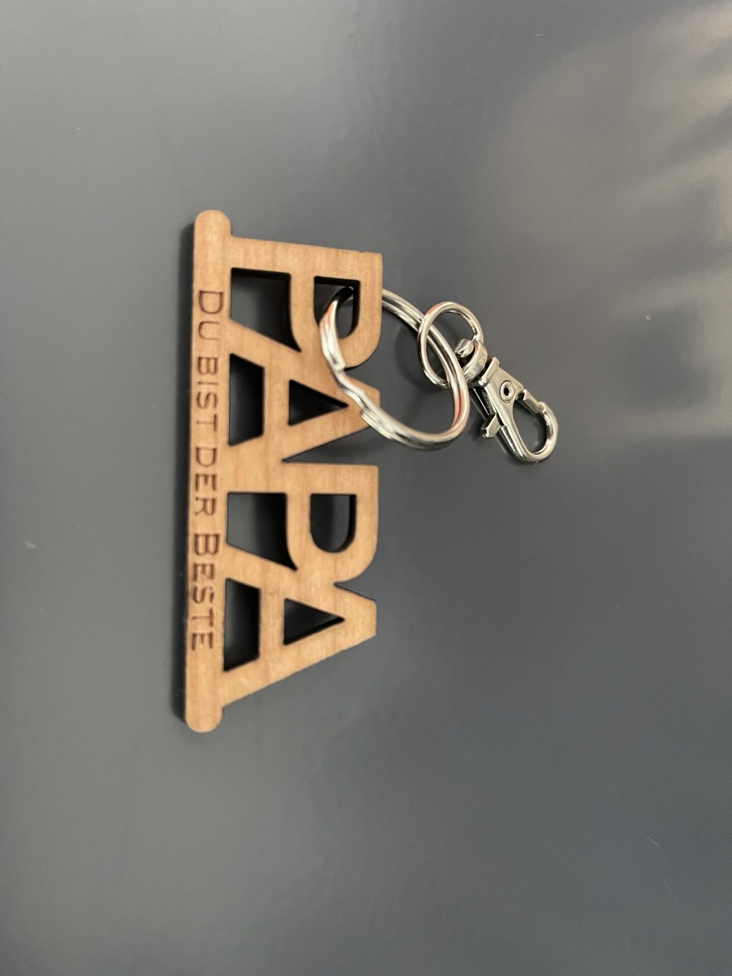 Schlüsselanhänger PAPA mit Karabinerhaken NEU
