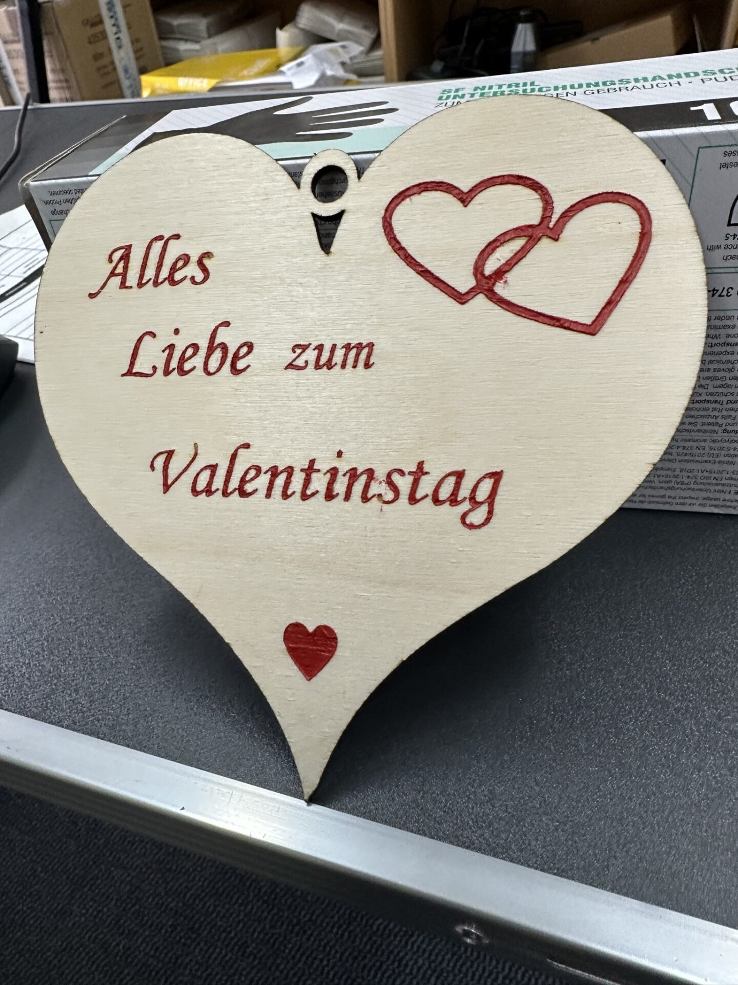 Valentinstagsherz ca. 16cm mit Gravur NEU
