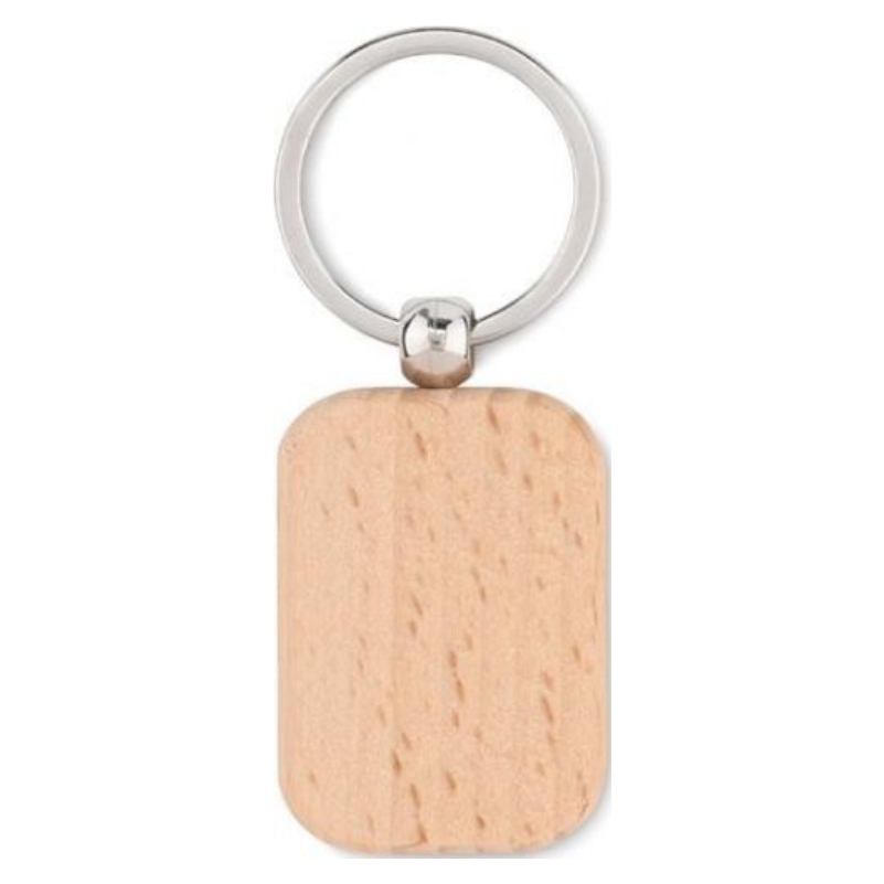 Holz Schlüsselanhänger 45x29mm Ecken rund