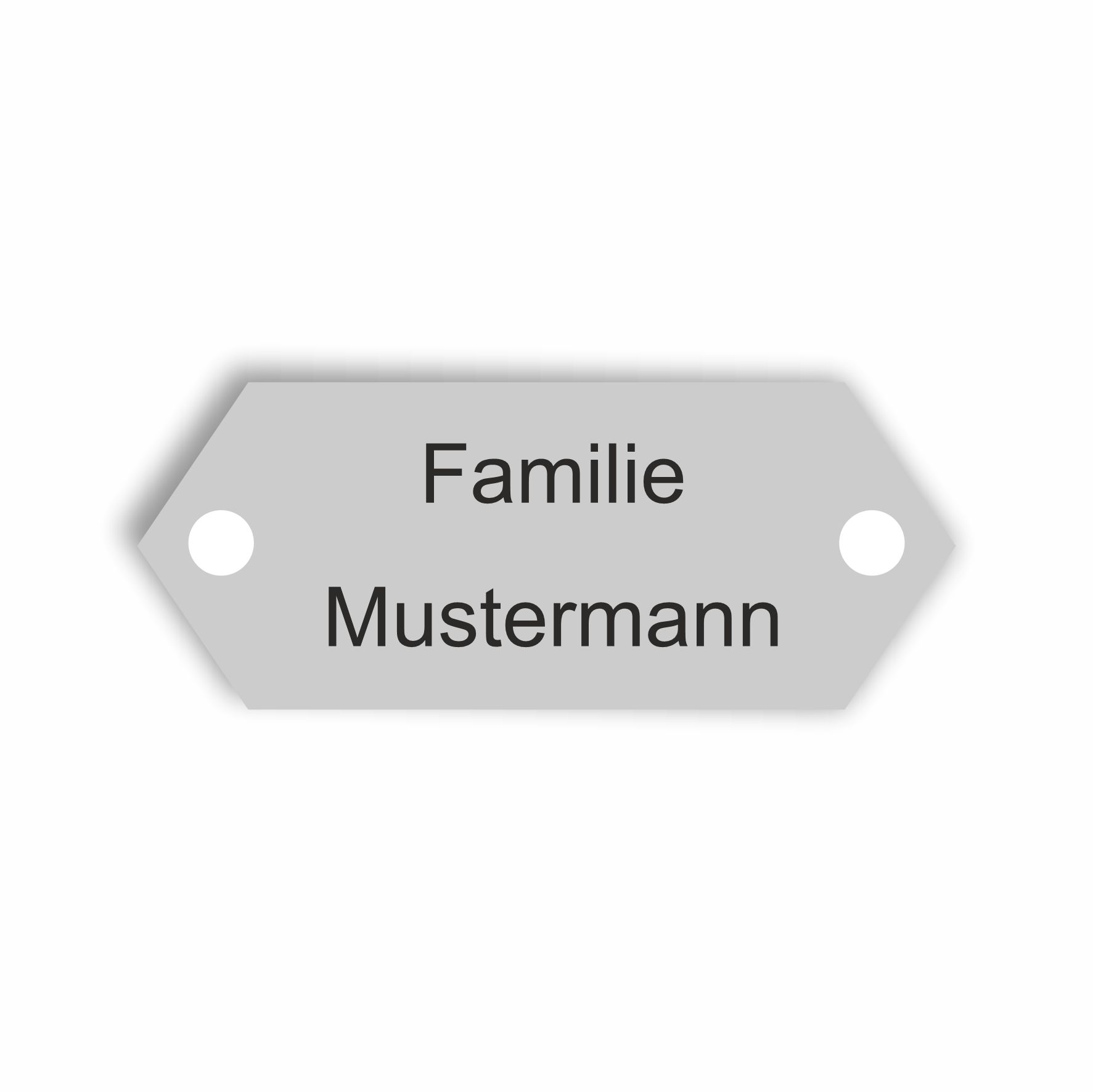 Klingelschild Kunststoff 58×20 mm