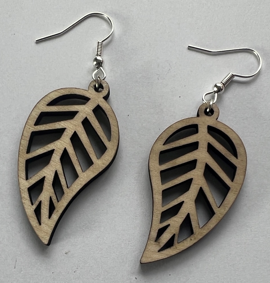 Holz Ohrring Leaves – NEU