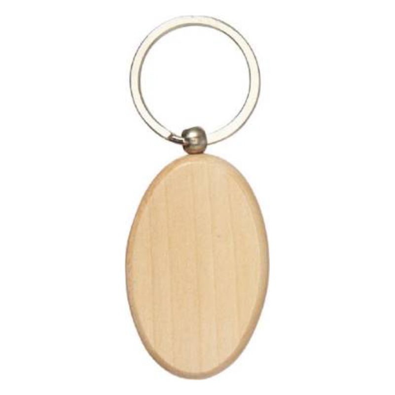 Holz Schlüsselanhänger Oval 50x28mm