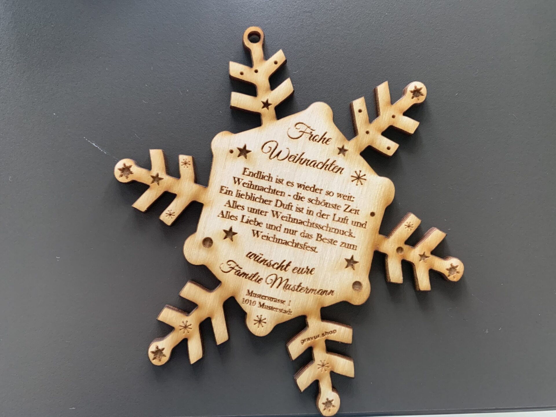 Weihnachtsstern Holz 8 Stk NEU